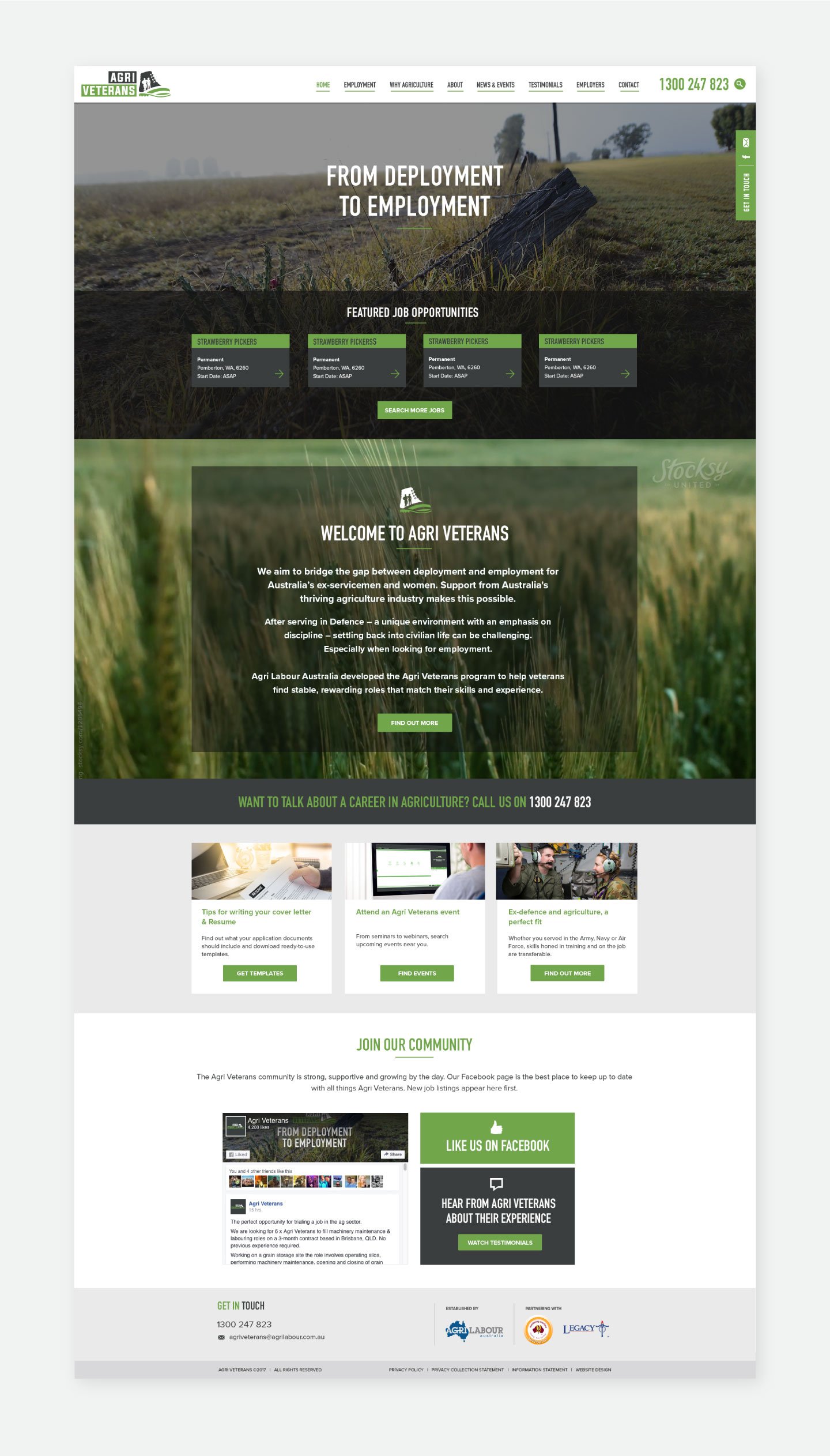 Website Design for Agri Veterans by Sketch Corp.