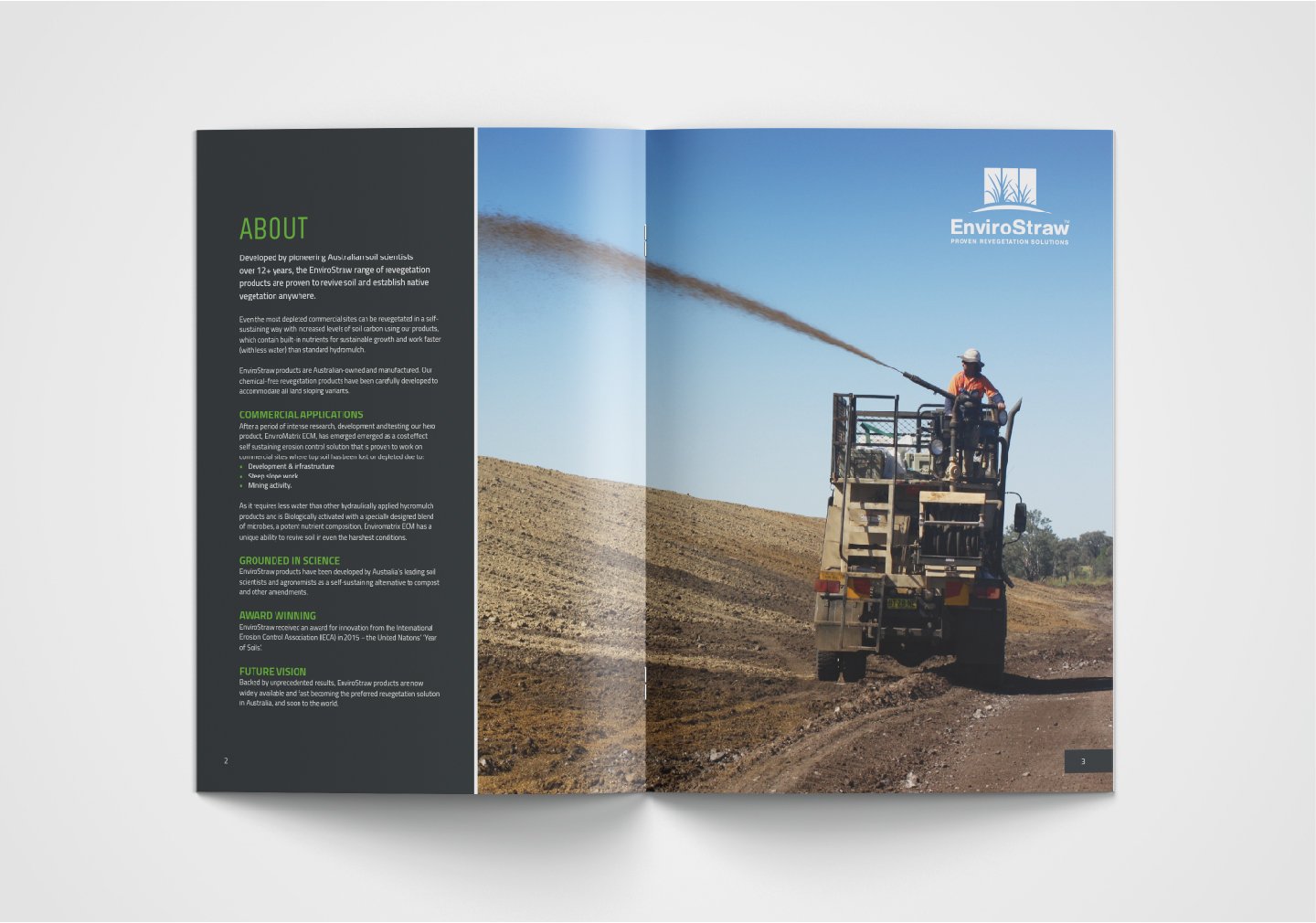 Graphic Design for Corporate Brochure for Envirostraw by Sketch Corp.