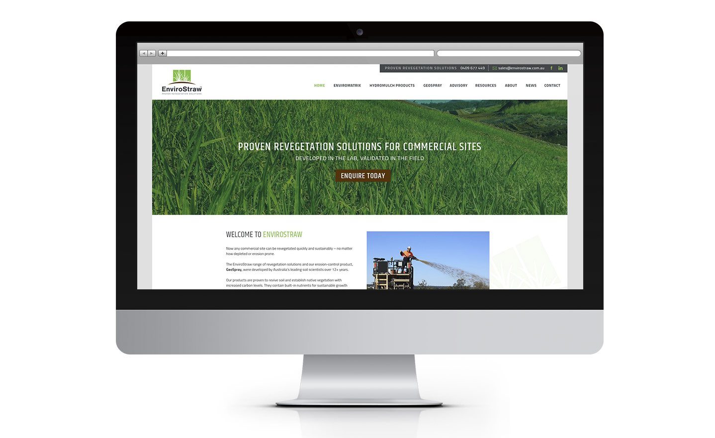 Website design & implementation for EnviroStraw