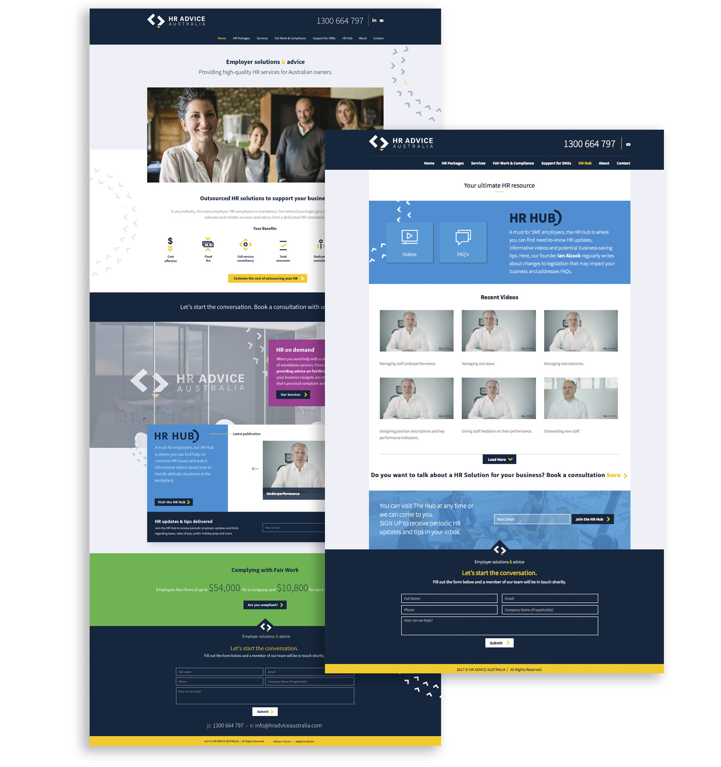 Website pages for HR Advice Australia