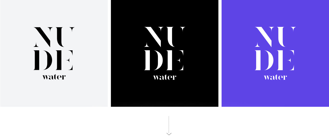 Nude Water branding