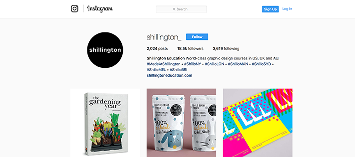 Shillinton design instagram account