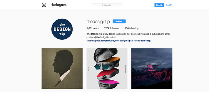 Design tip instagram account