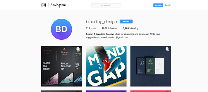 Branding design instagram account 