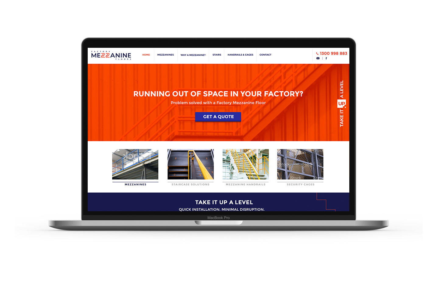 Factory Mezzanine Floors Website Design