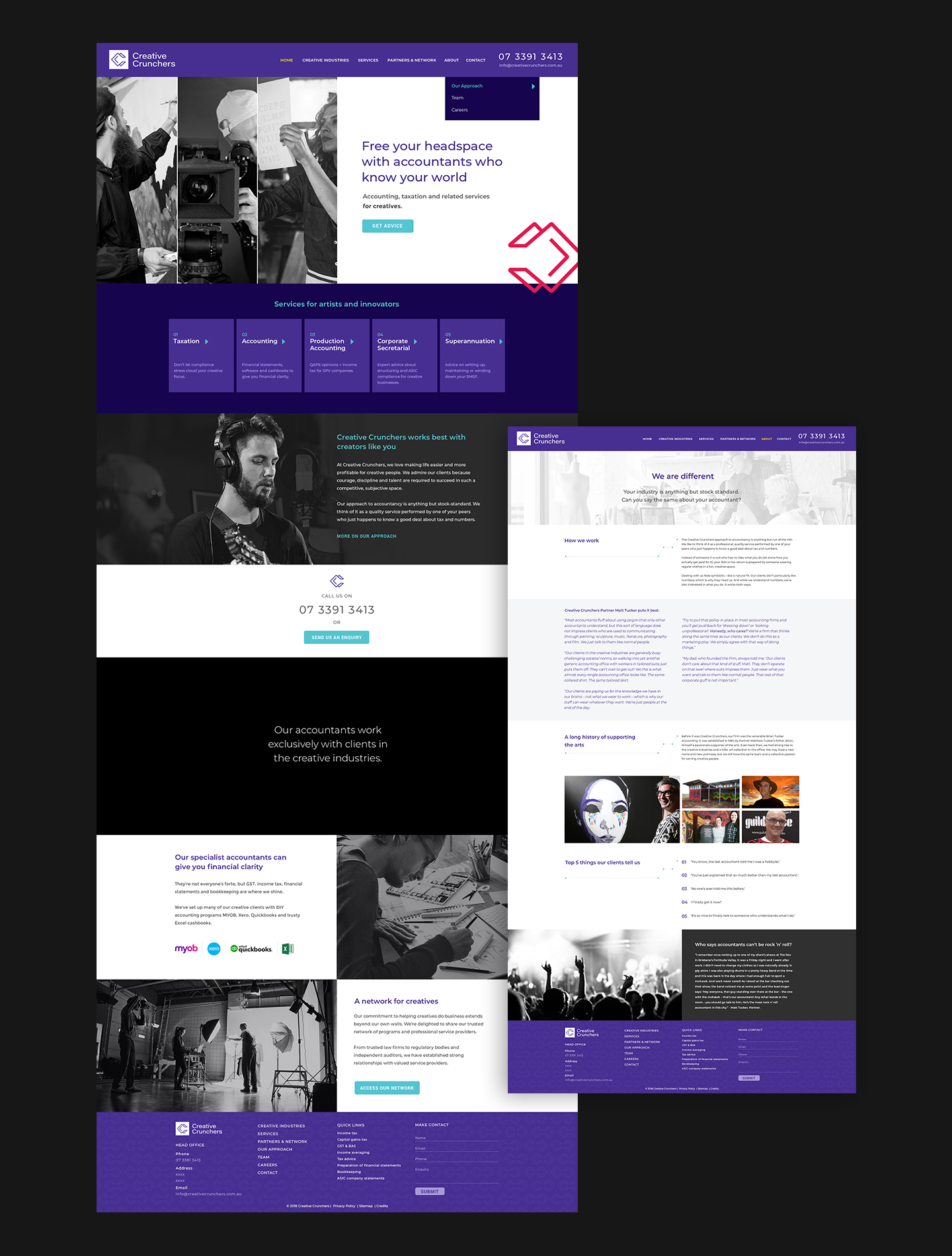 Website Design for Creative Crunchers by Sketch Corp.