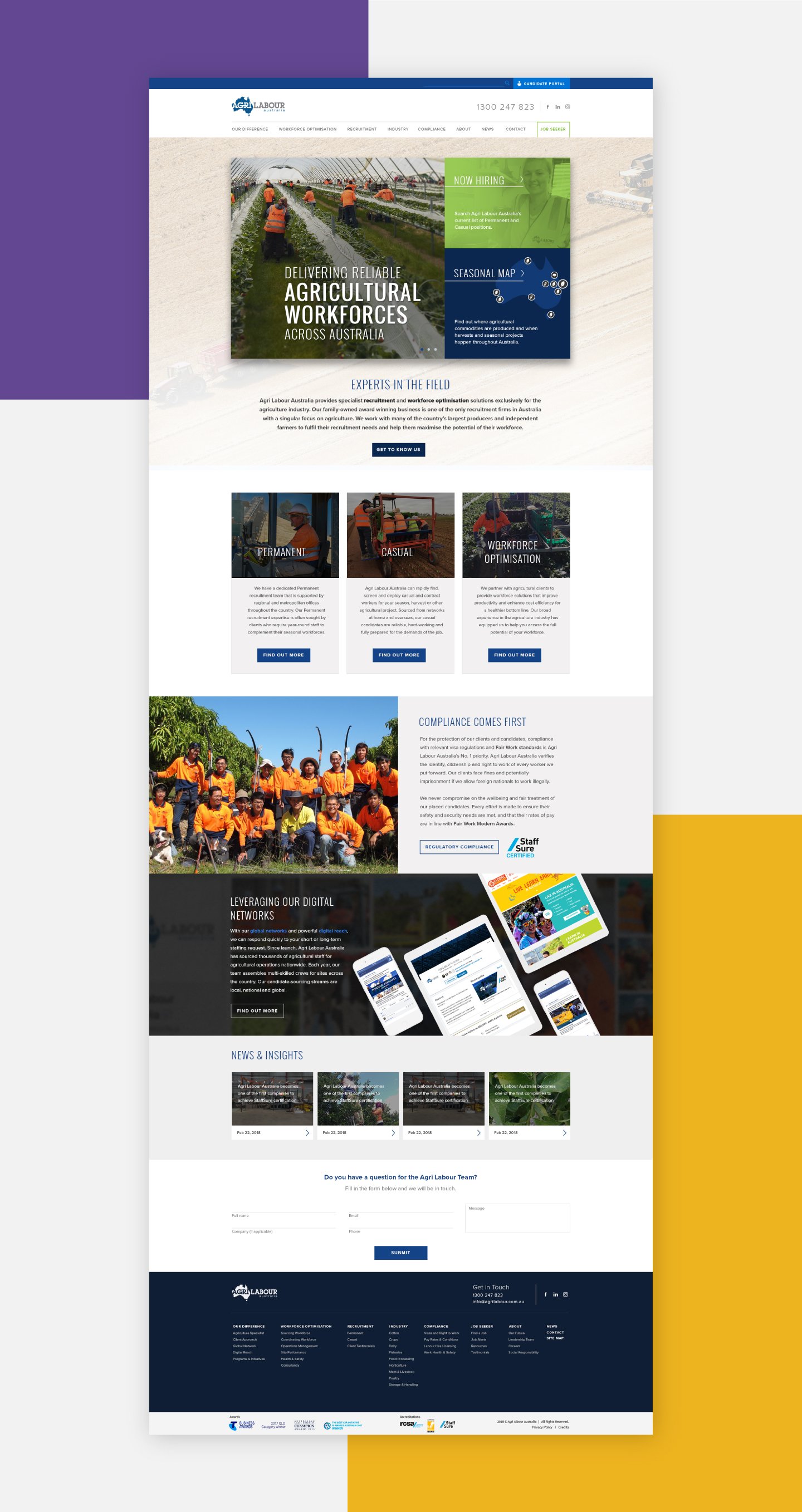 Website Design for Agri Labour Australia by Sketch Corp.