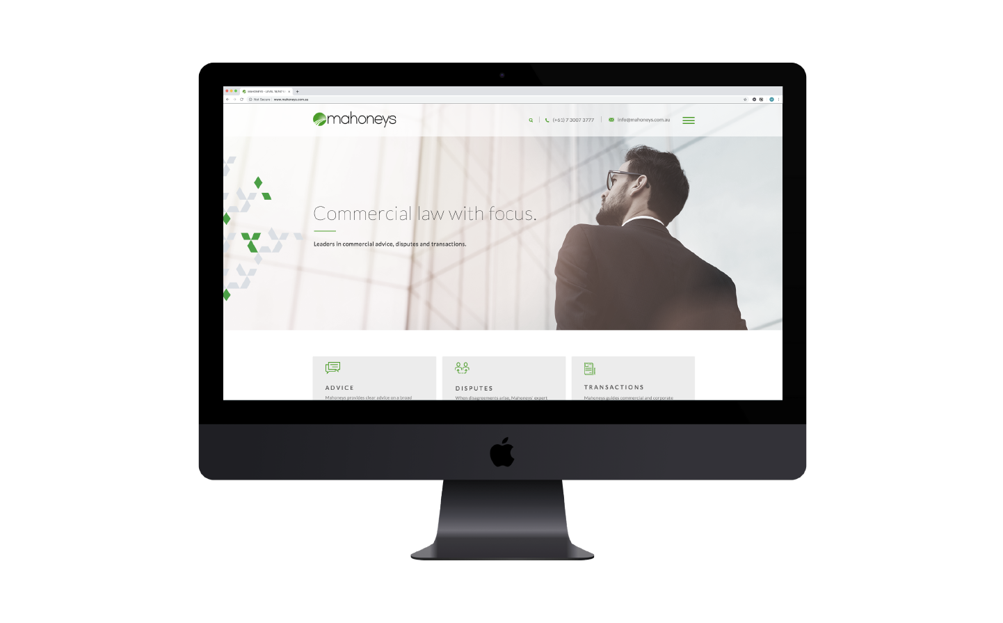 Website Design for Law Firm Mahoneys by Sketch Corp.