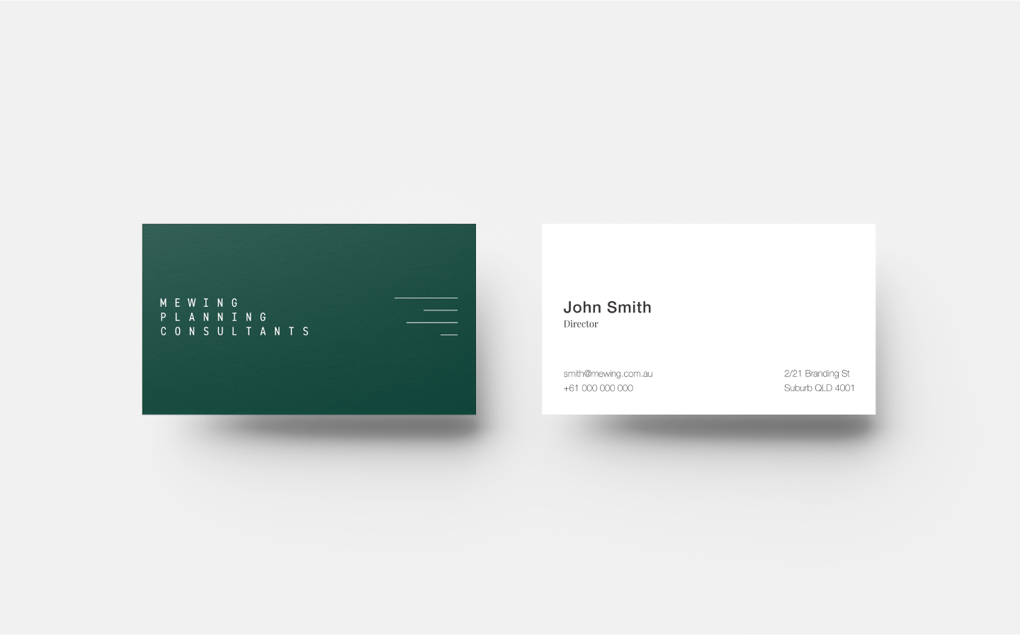 Graphic Design for Corporate Business Card for Mewing Planning Consultants by Sketch Corp.