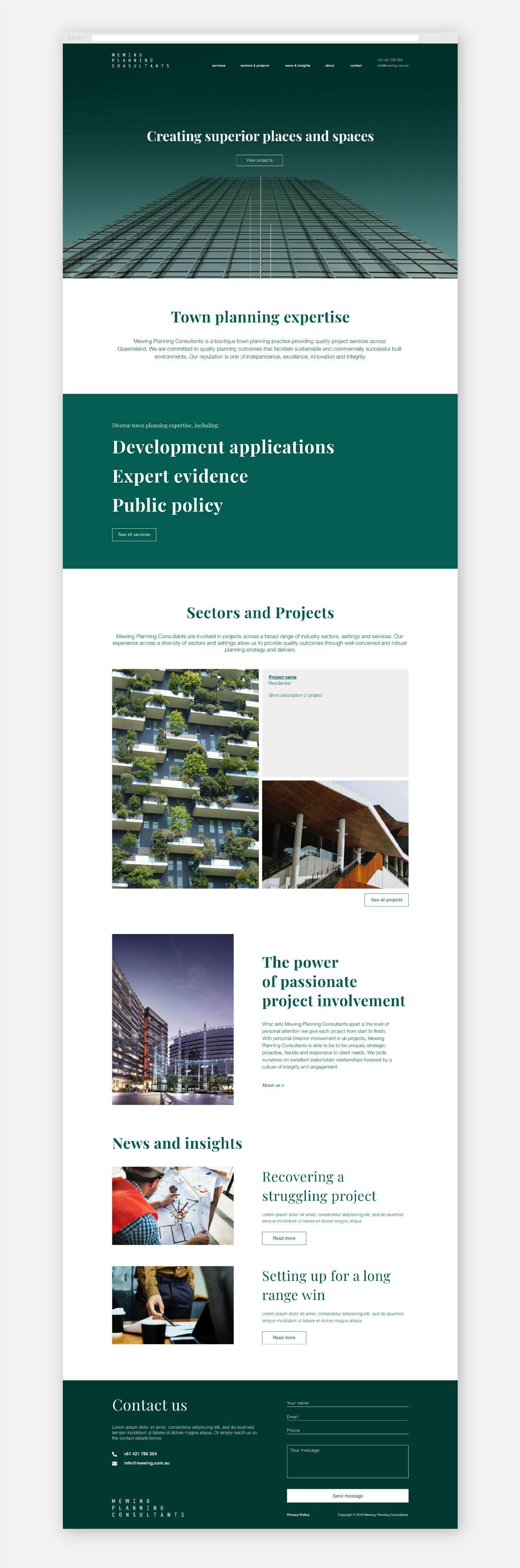 Website Design for Brand Mewing Planning Consultants by Sketch Corp.