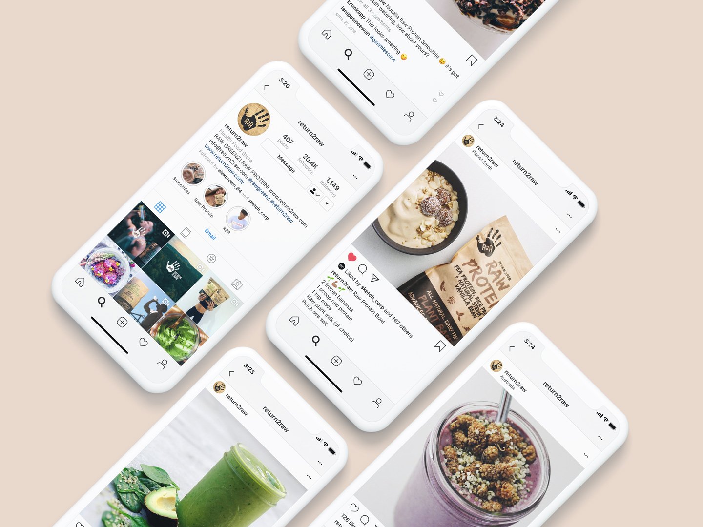 Branding and Website and Packaging Design for Protein Health Drink for Return 2 Raw by Sketch Corp.