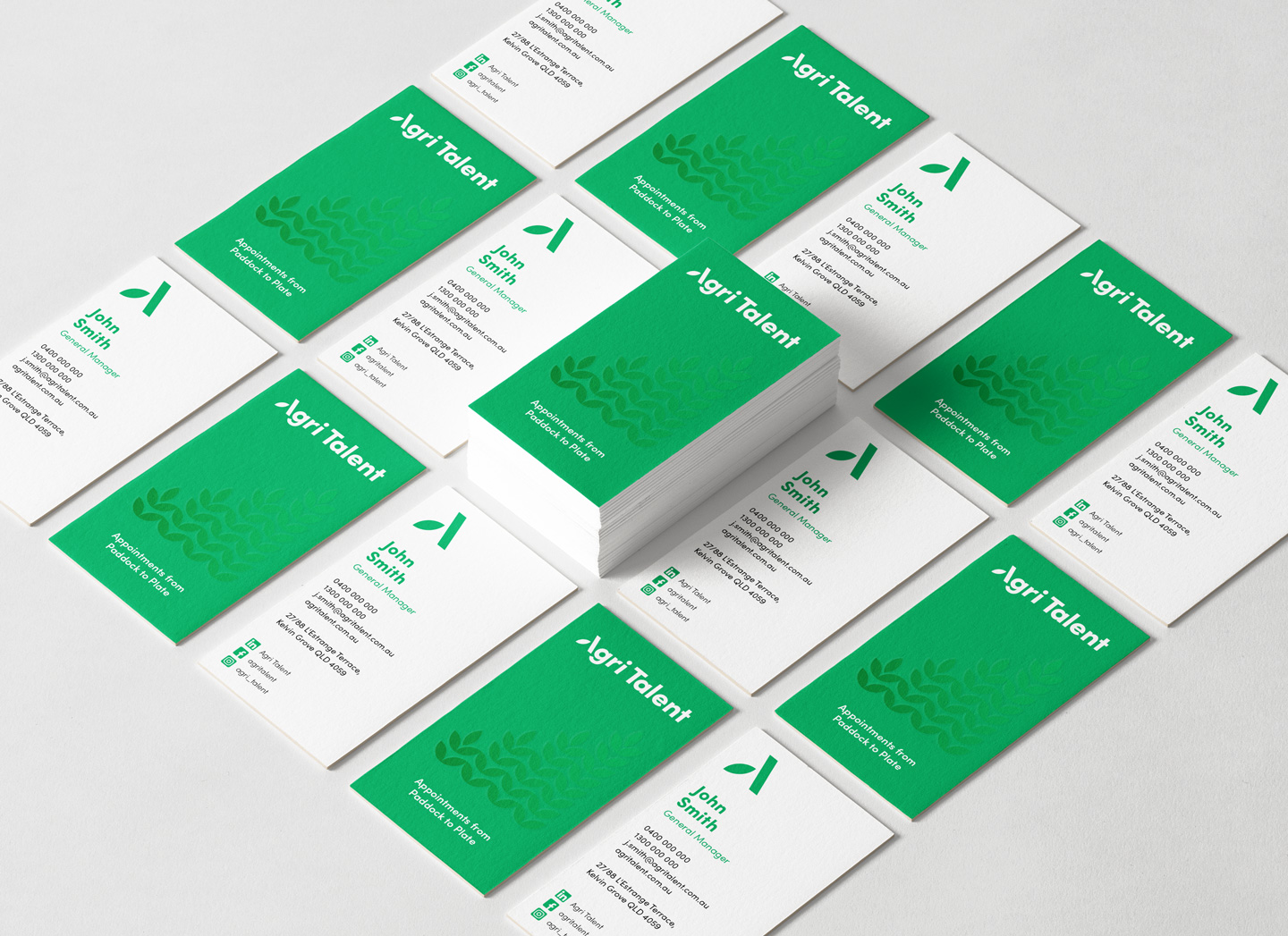 Business card design for Agri Talent by Sketch Corp.