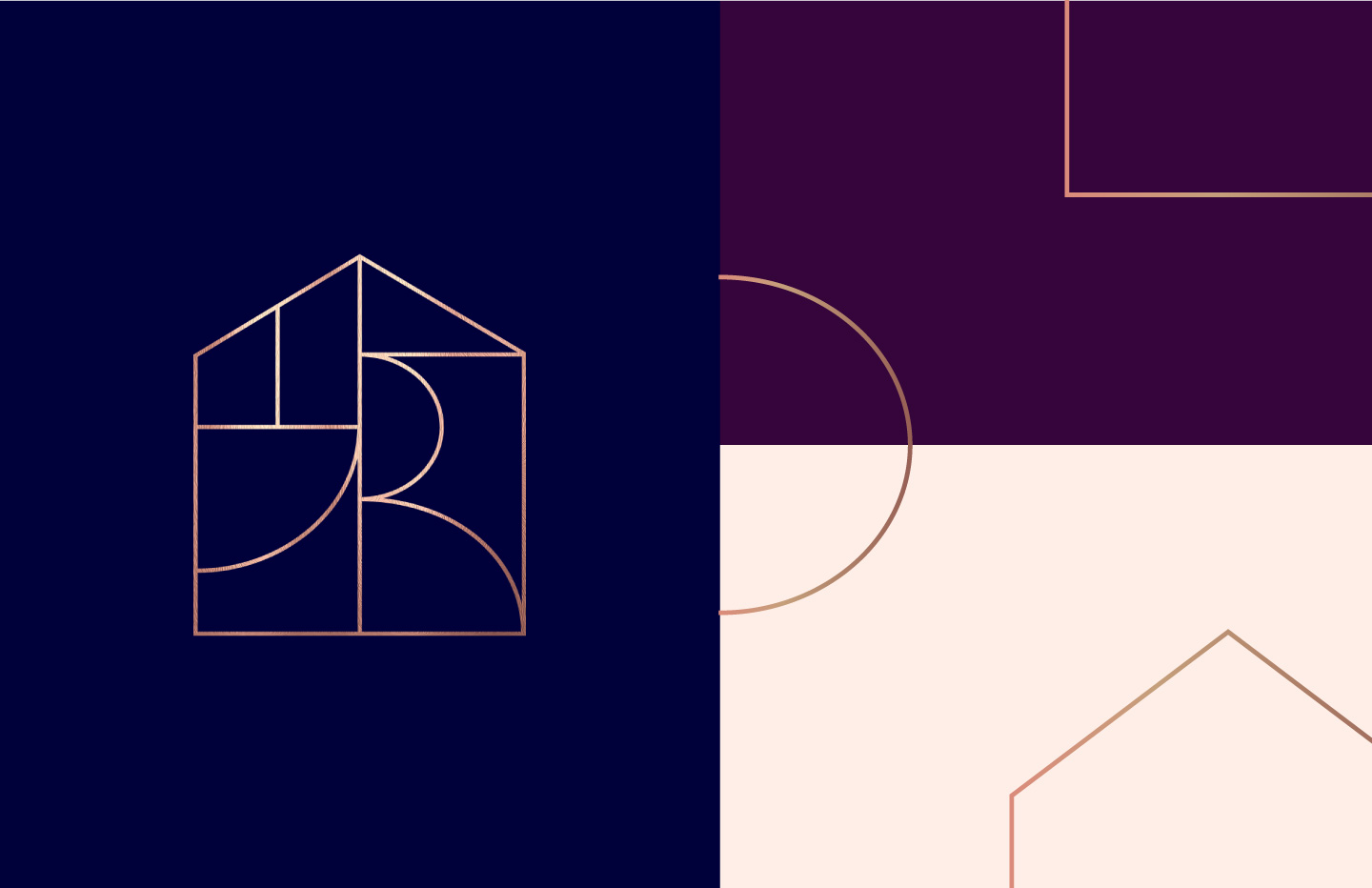 graphic element house logo design for Joanna Boyd