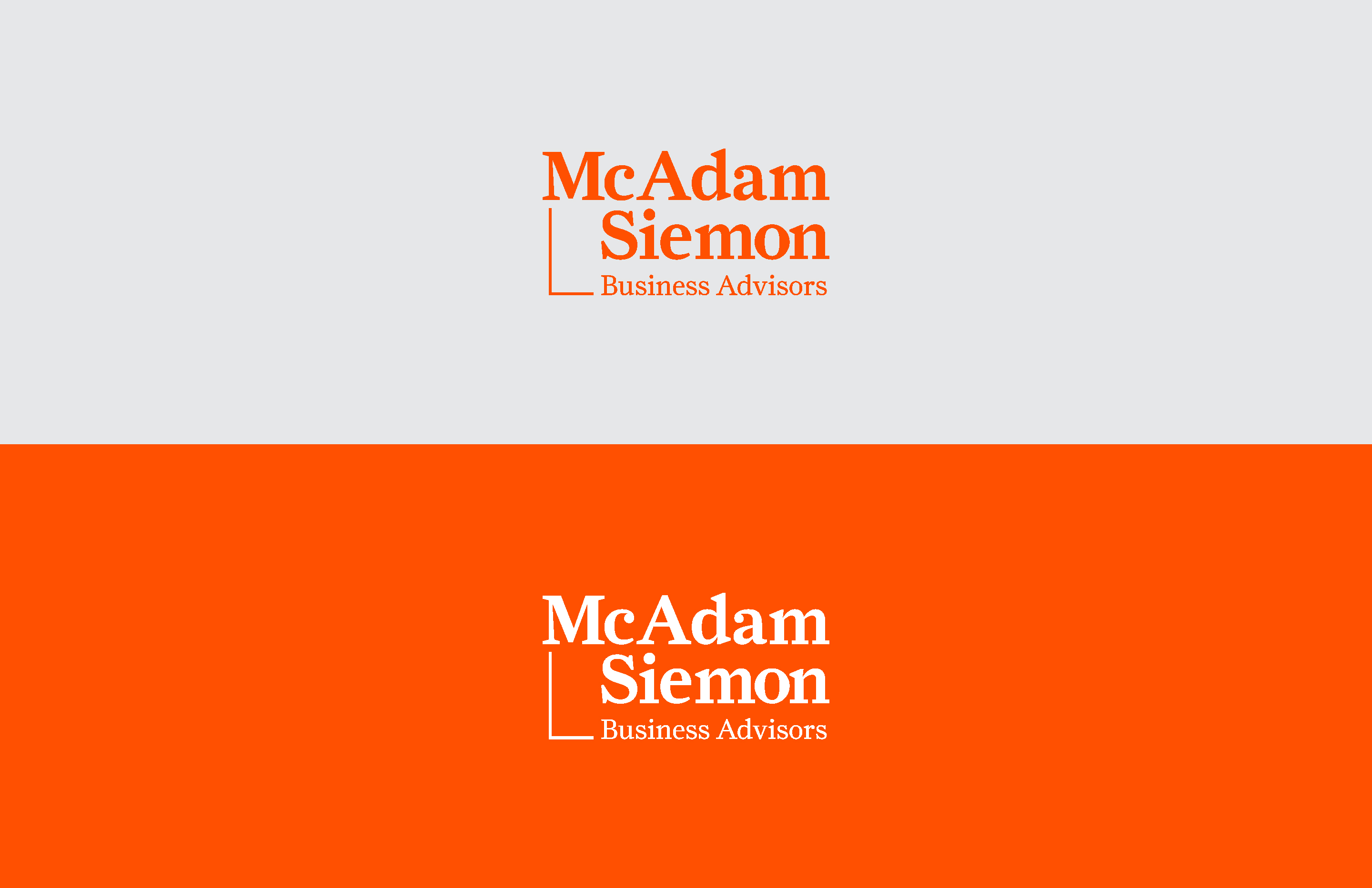 Brand strategy and visual identity design project for McAdam Siemon Business Advisors by Sketch Corp. design studio in Brisbane