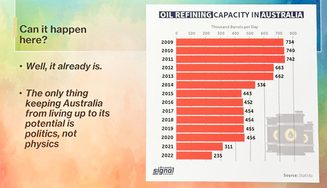 Agribusiness marketing agency Sketch Corp attends Beef Marketing conference Beef Ex showcasing slide on being bold from session.